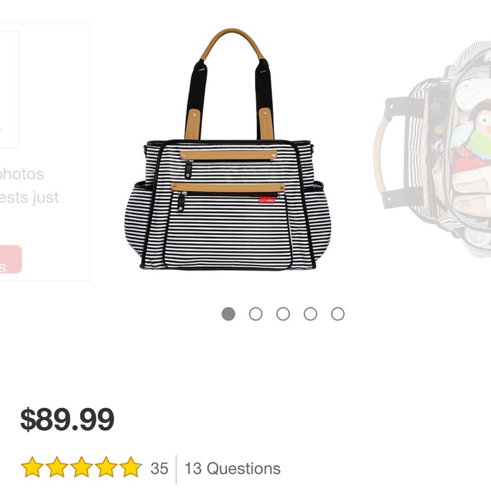 Striped Diaper Bag